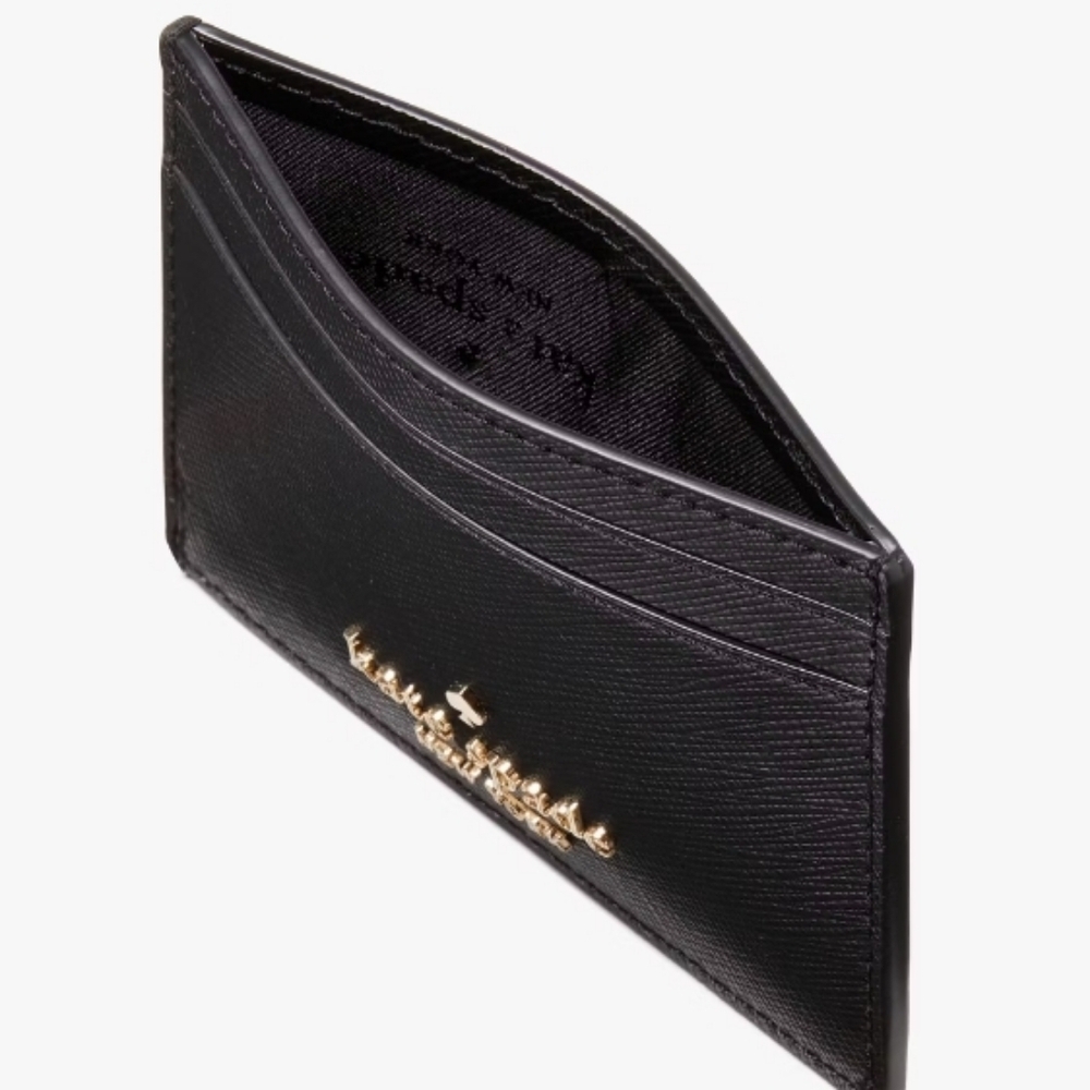 Kate Spade Madison Saffiano Leather Card Holder: Black, 4x3, NWT - Picture 2 of 3